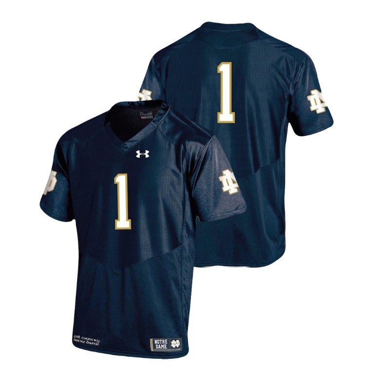 men's notre dame fighting irish 1 navy alumni football game authentic performance jersey