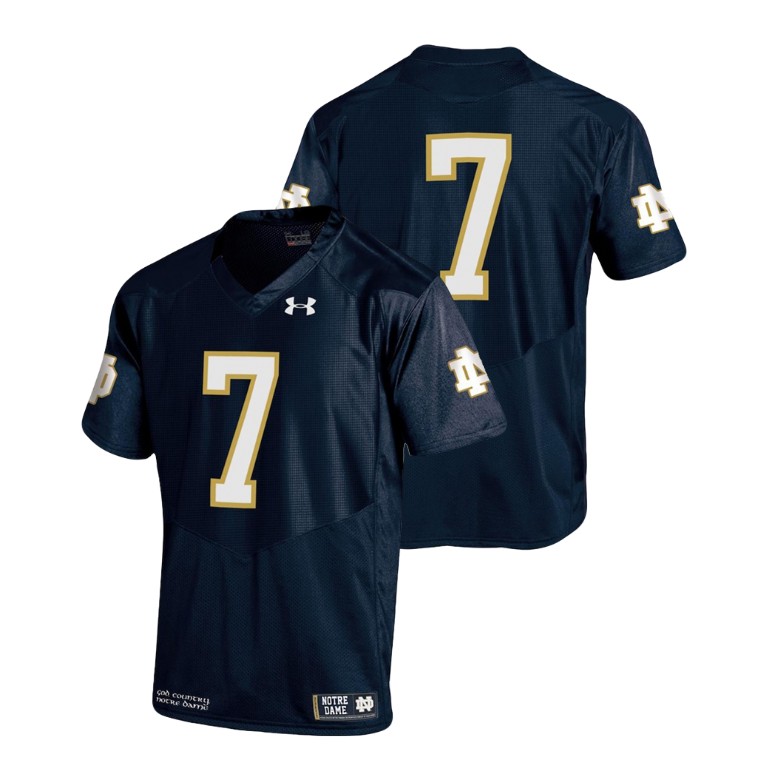 men's notre dame fighting irish 7 navy college football authentic performance jersey