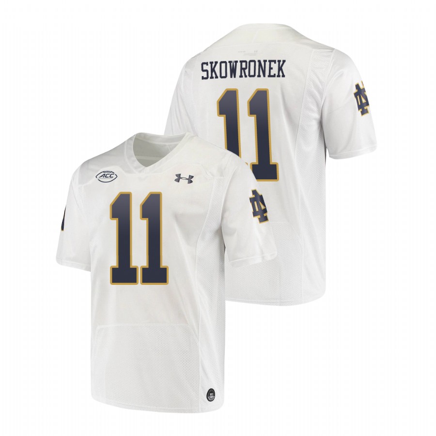 men's notre dame fighting irish ben skowronek white replica college football playoff jersey