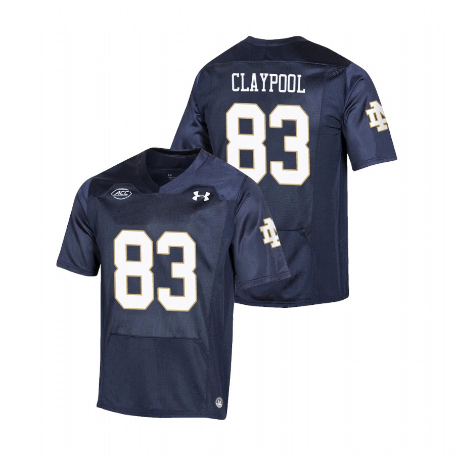 men's notre dame fighting irish chase claypool navy replica college football playoff jersey