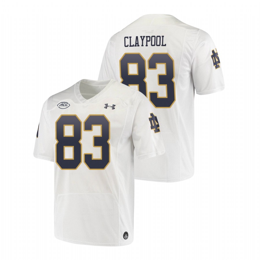 men's notre dame fighting irish chase claypool white replica college football playoff jersey