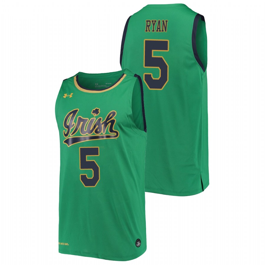 men's notre dame fighting irish cormac ryan 2019 20 college basketball replica kelly green jersey