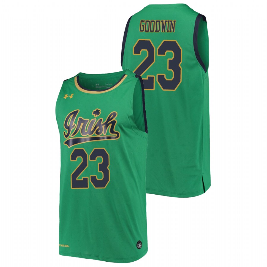 men's notre dame fighting irish dane goodwin 2019 20 college basketball replica kelly green jersey