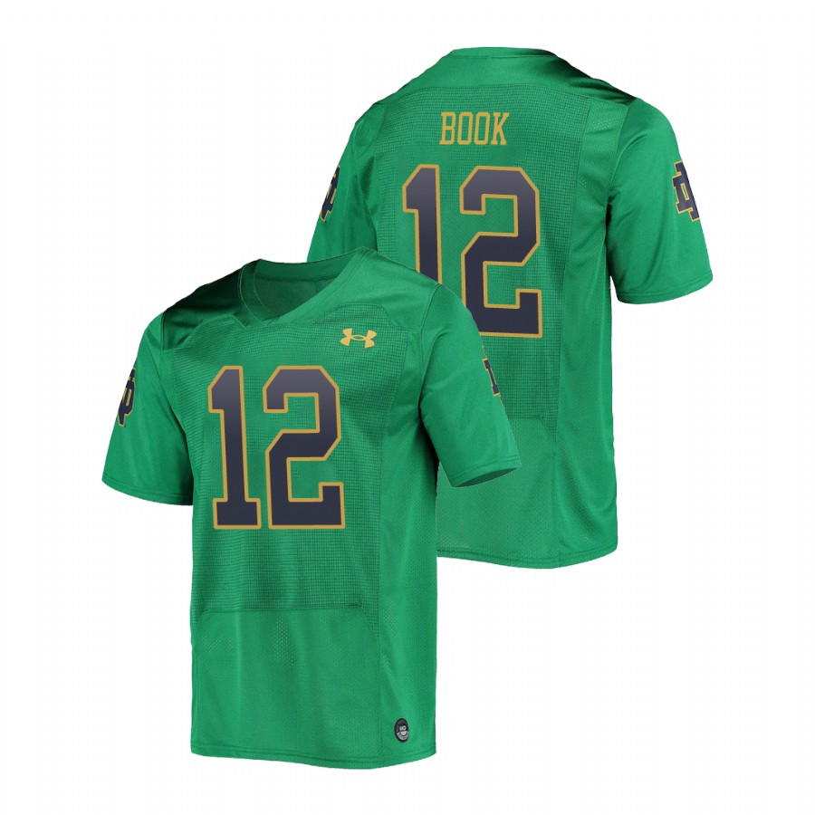 men's notre dame fighting irish ian book green college football replica jersey