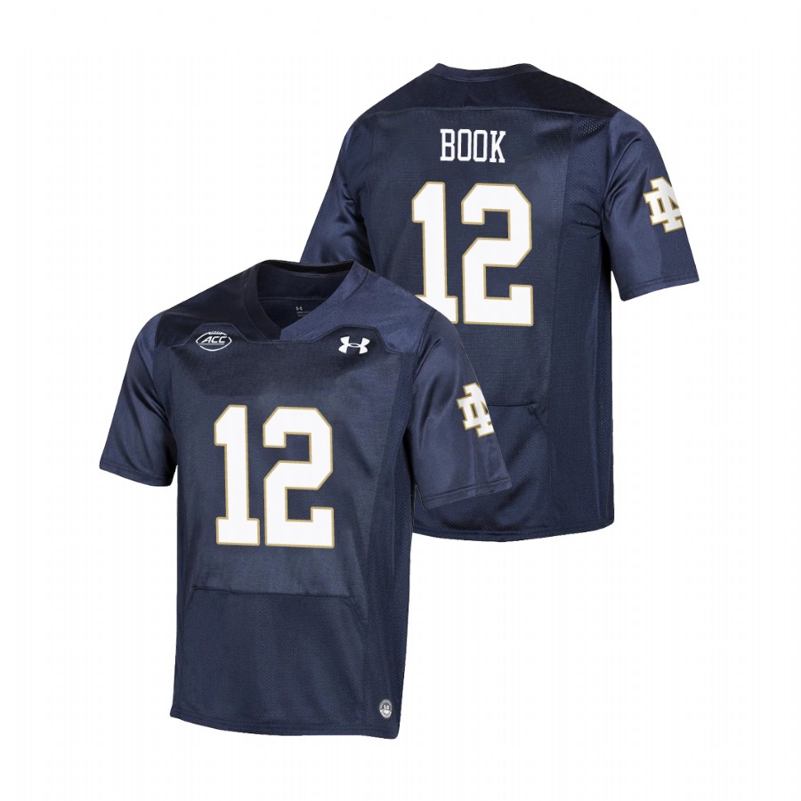 men's notre dame fighting irish ian book navy replica college football playoff jersey
