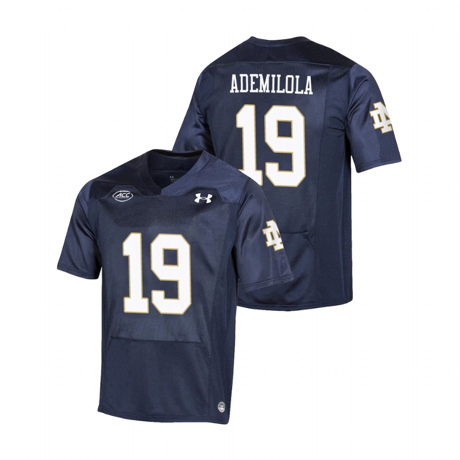 men's notre dame fighting irish justin ademilola navy replica college football playoff jersey