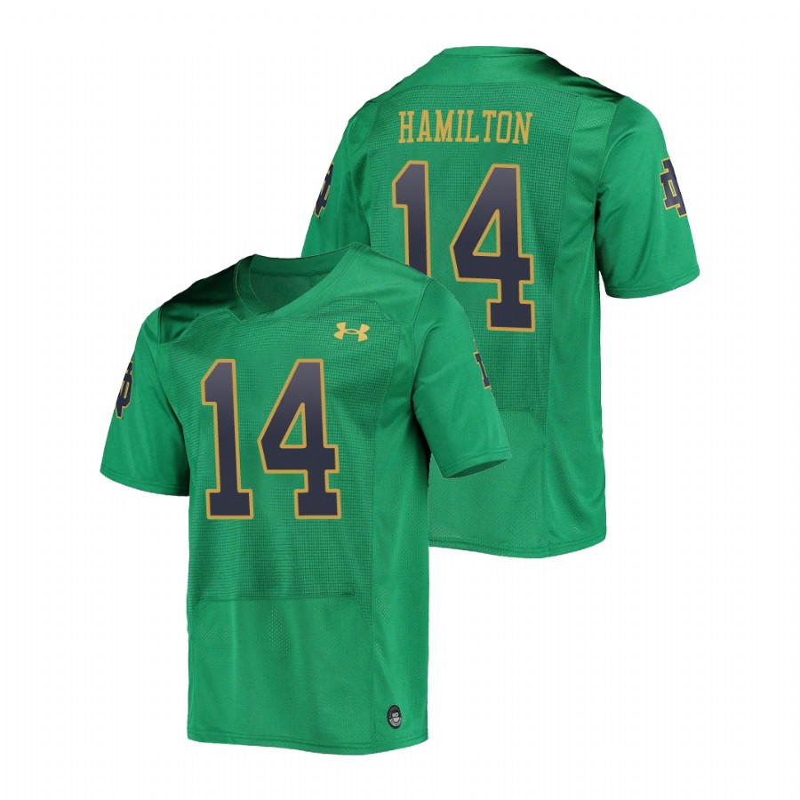 men's notre dame fighting irish kyle hamilton green college football replica jersey