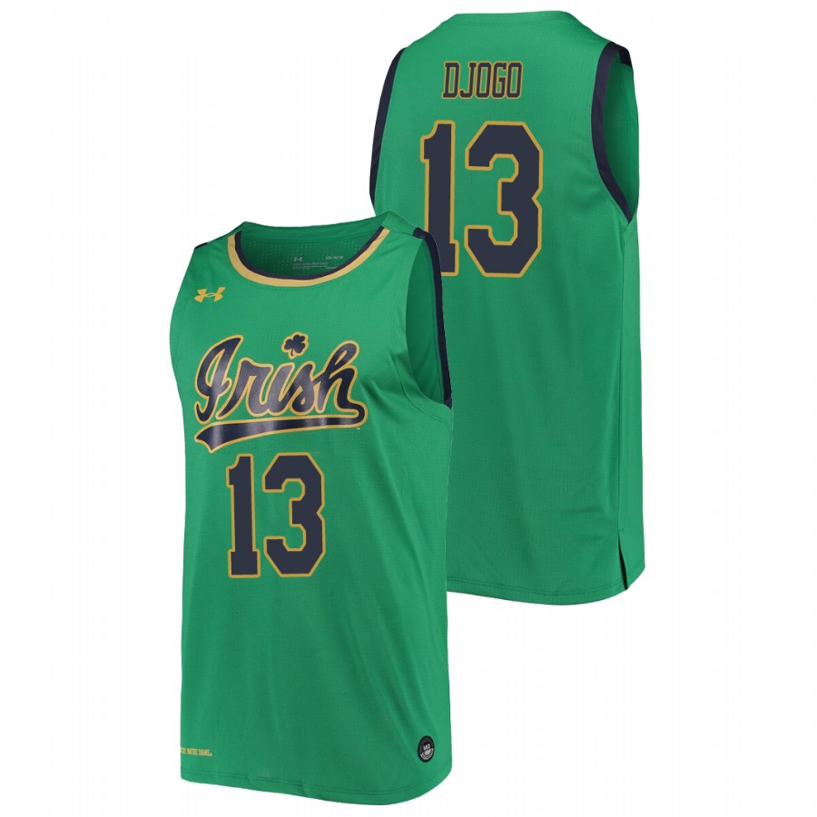 men's notre dame fighting irish nikola djogo 2019 20 college basketball replica kelly green jersey