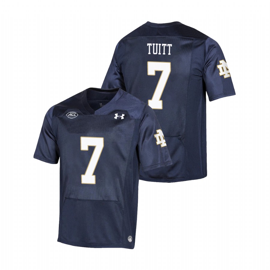 men's notre dame fighting irish stephon tuitt navy replica college football playoff jersey
