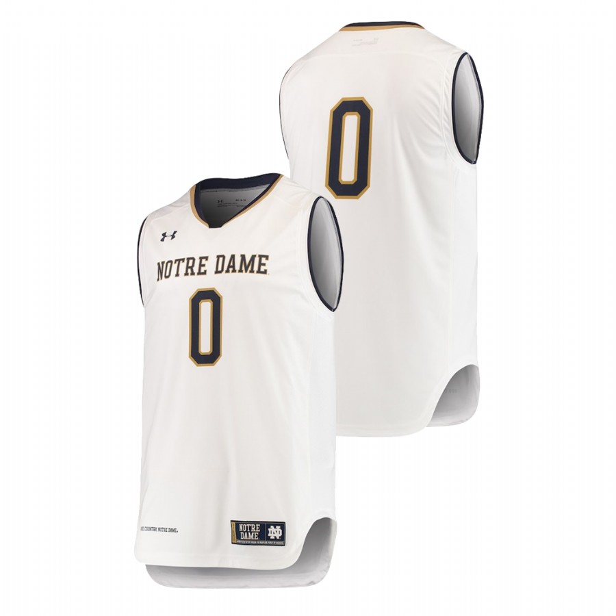 men's notre dame fighting irish white college basketball replica jersey
