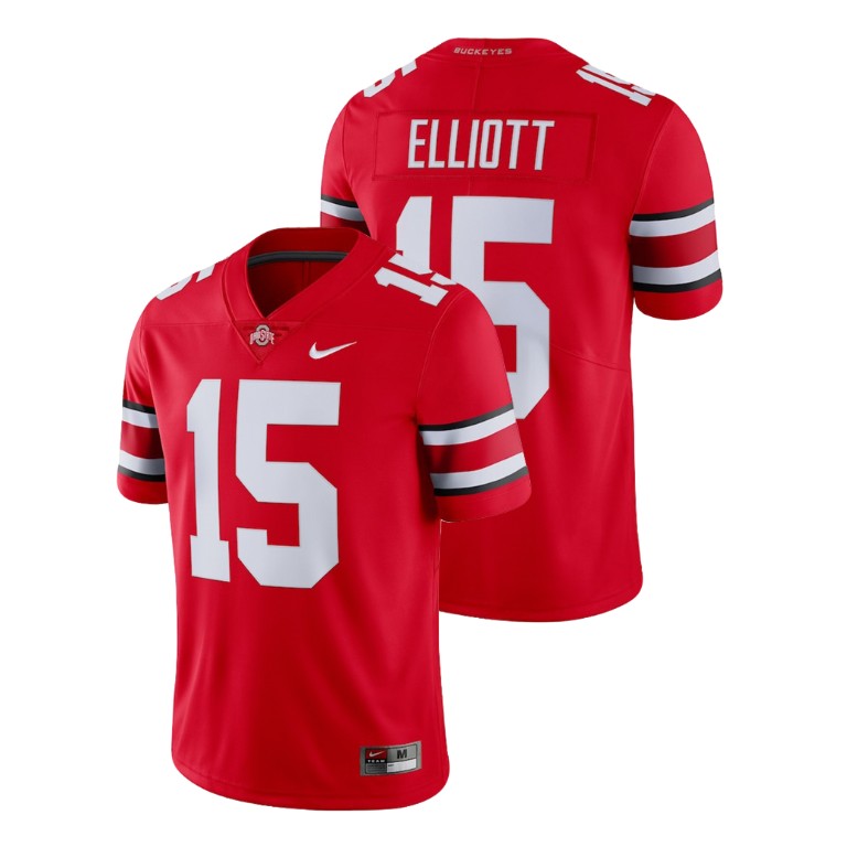 men's ohio state buckeyes 15 ezekiel elliott scarlet college limited football alumni jersey