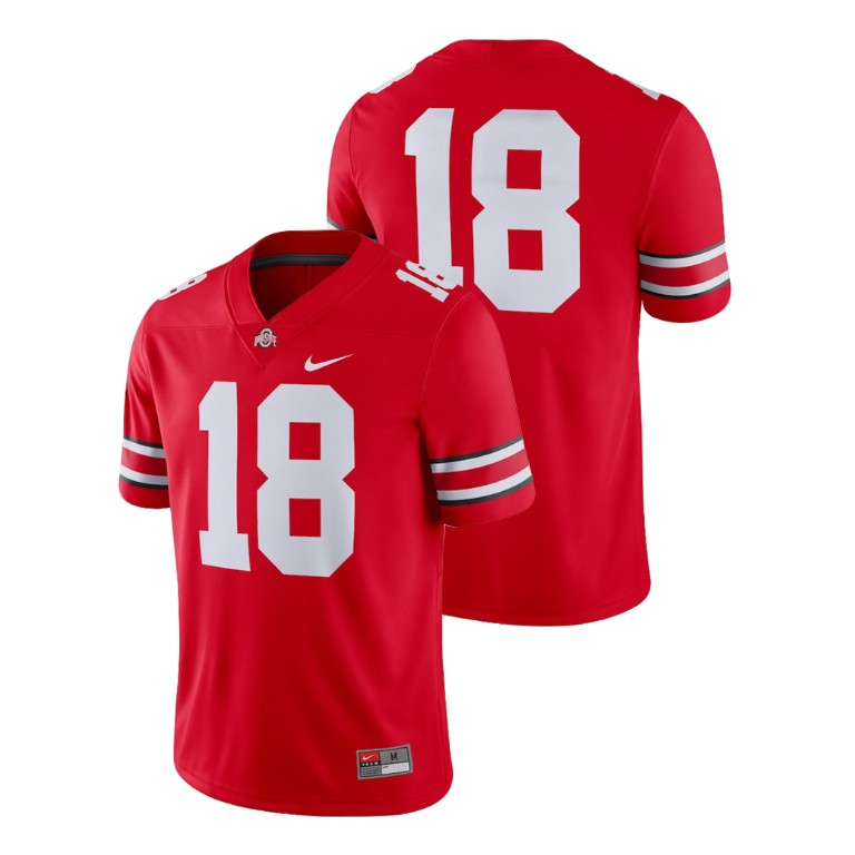 men's ohio state buckeyes 18 scarlet college football 2018 game jersey