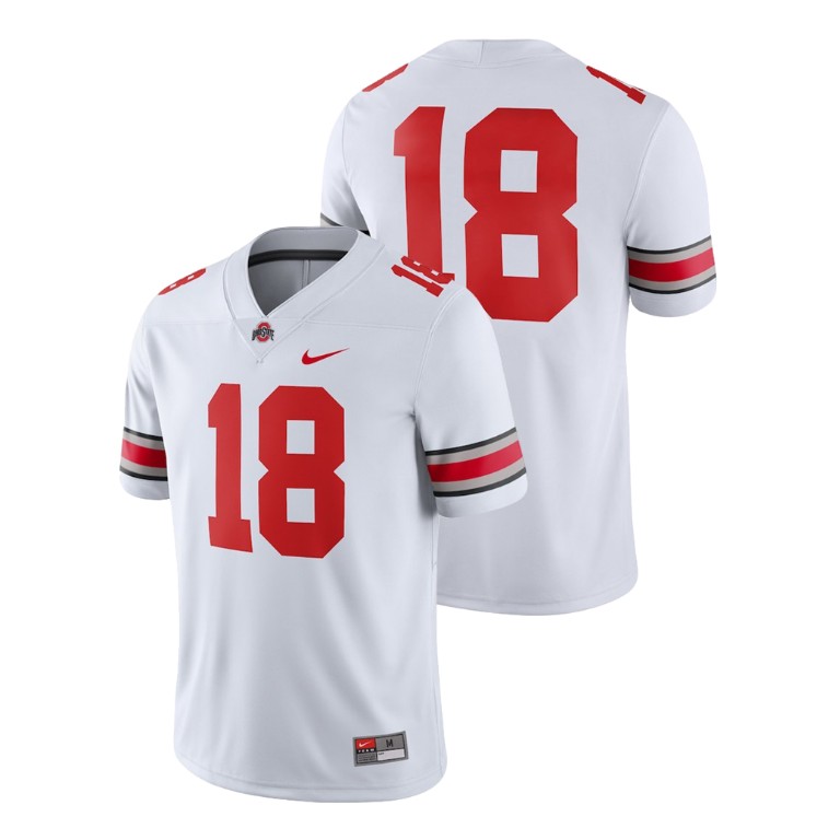 men's ohio state buckeyes 18 white college football 2018 game jersey