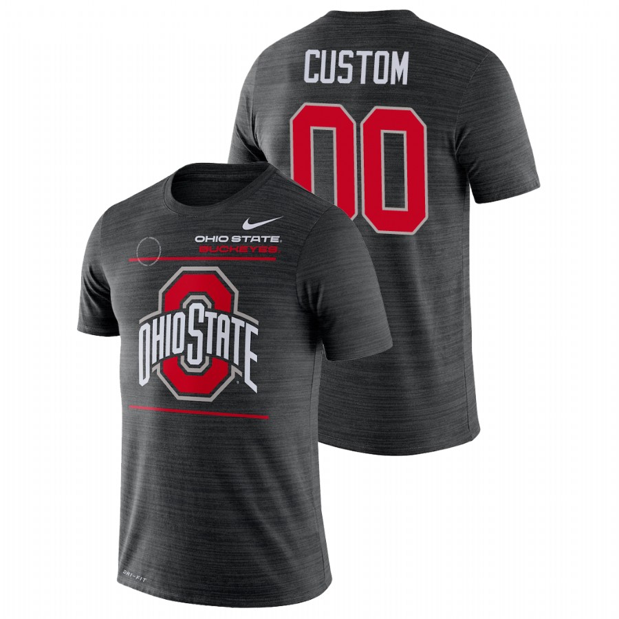 men's ohio state buckeyes 2021 sideline velocity performance custom black t shirt