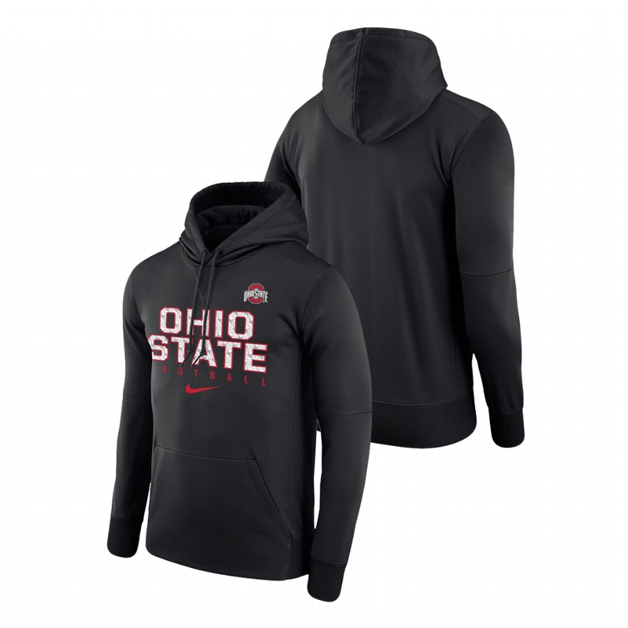 men's ohio state buckeyes black football practice hoodie