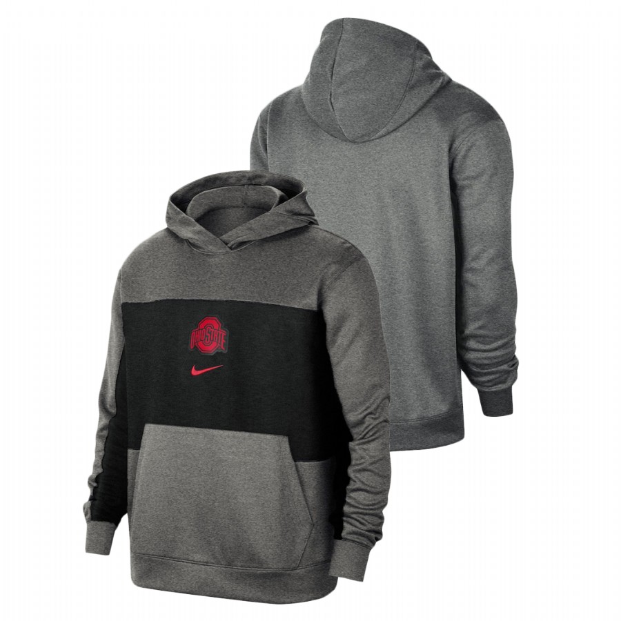 men's ohio state buckeyes charcoal basketball spotlight pullover hoodie
