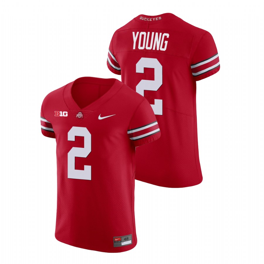 men's ohio state buckeyes chase young scarlet college football v neck jersey