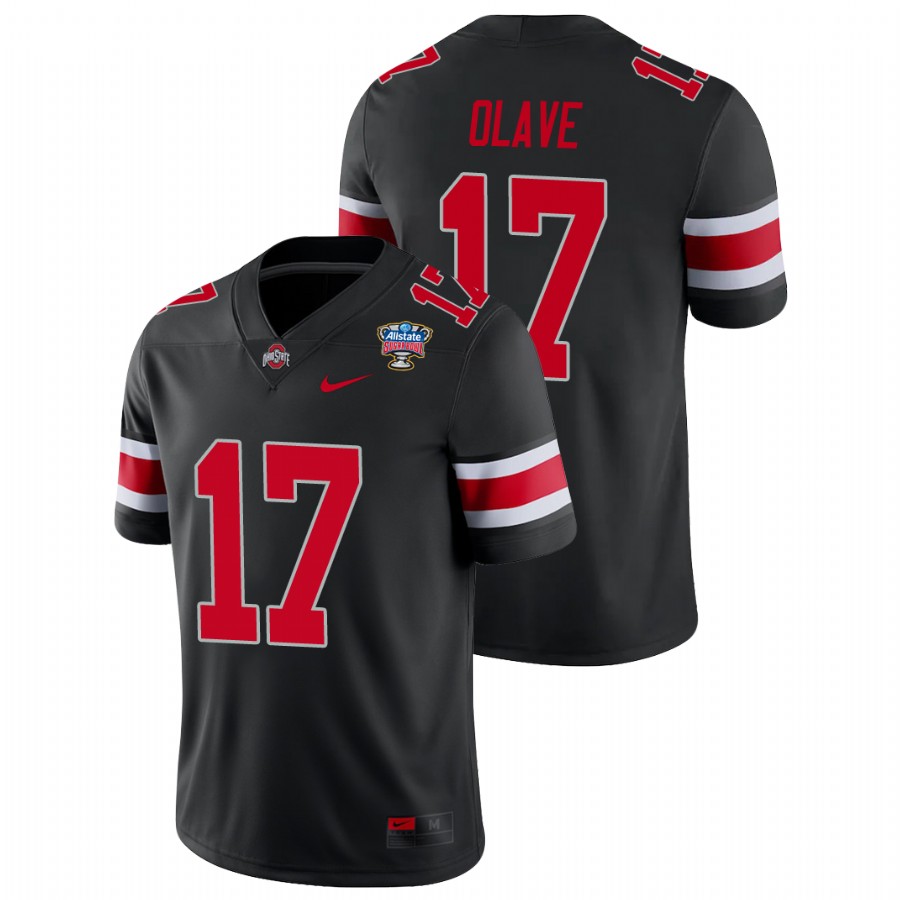 men's ohio state buckeyes chris olave black 2021 sugar bowl college football jersey