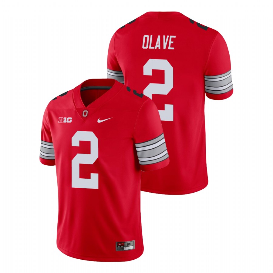 men's ohio state buckeyes chris olave scarlet alumni football game player jersey