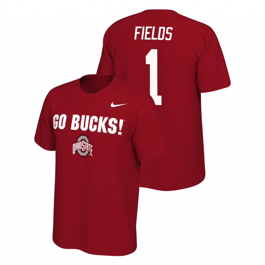 men's ohio state buckeyes college football mantra justin fields scarlet t shirt