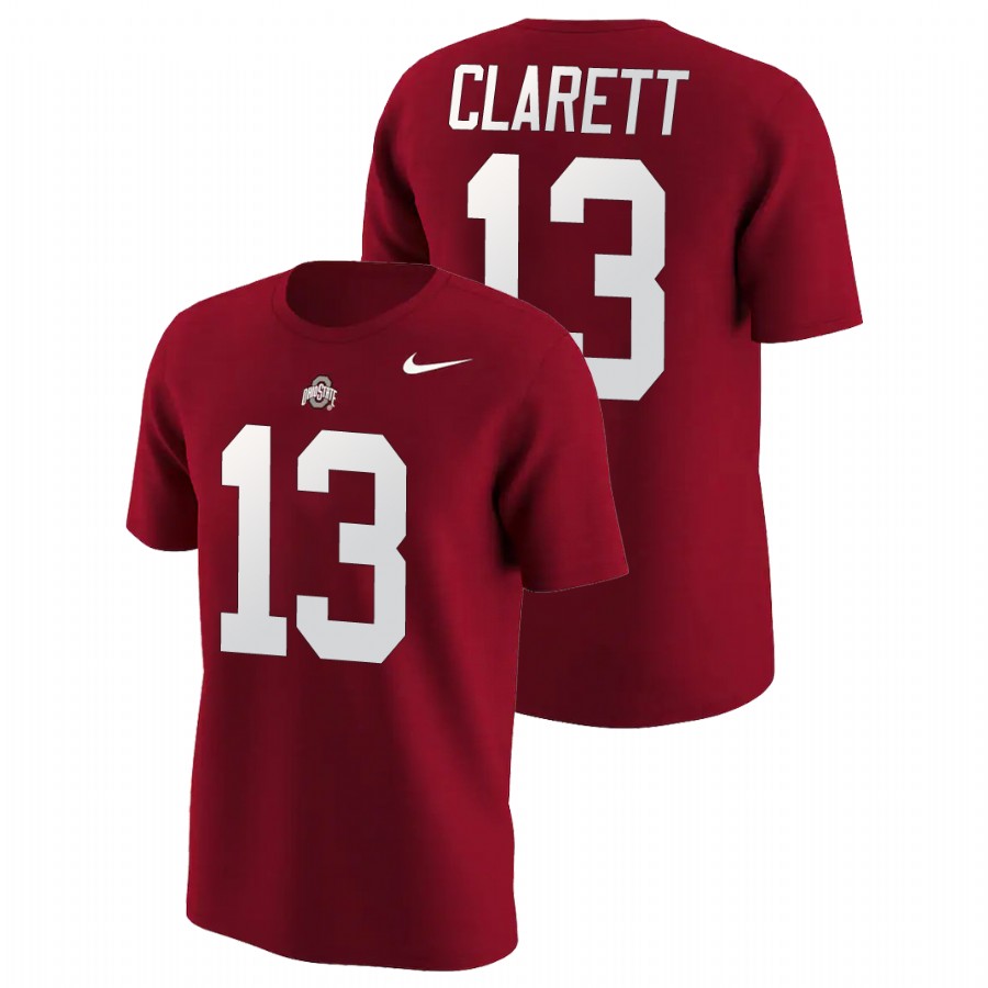 men's ohio state buckeyes college football name & number maurice clarett scarlet t shirt