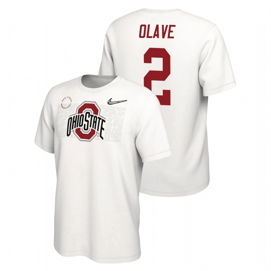 men's ohio state buckeyes college football playoff chris olave white t shirt