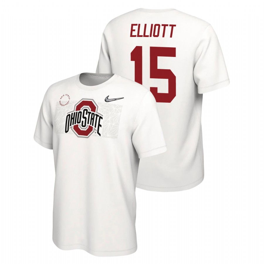 men's ohio state buckeyes college football playoff ezekiel elliott white t shirt
