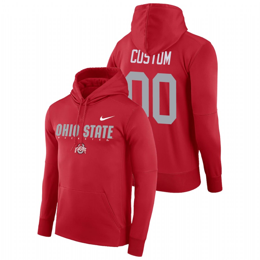 men's ohio state buckeyes custom pullover scarlet facility performance hoodie