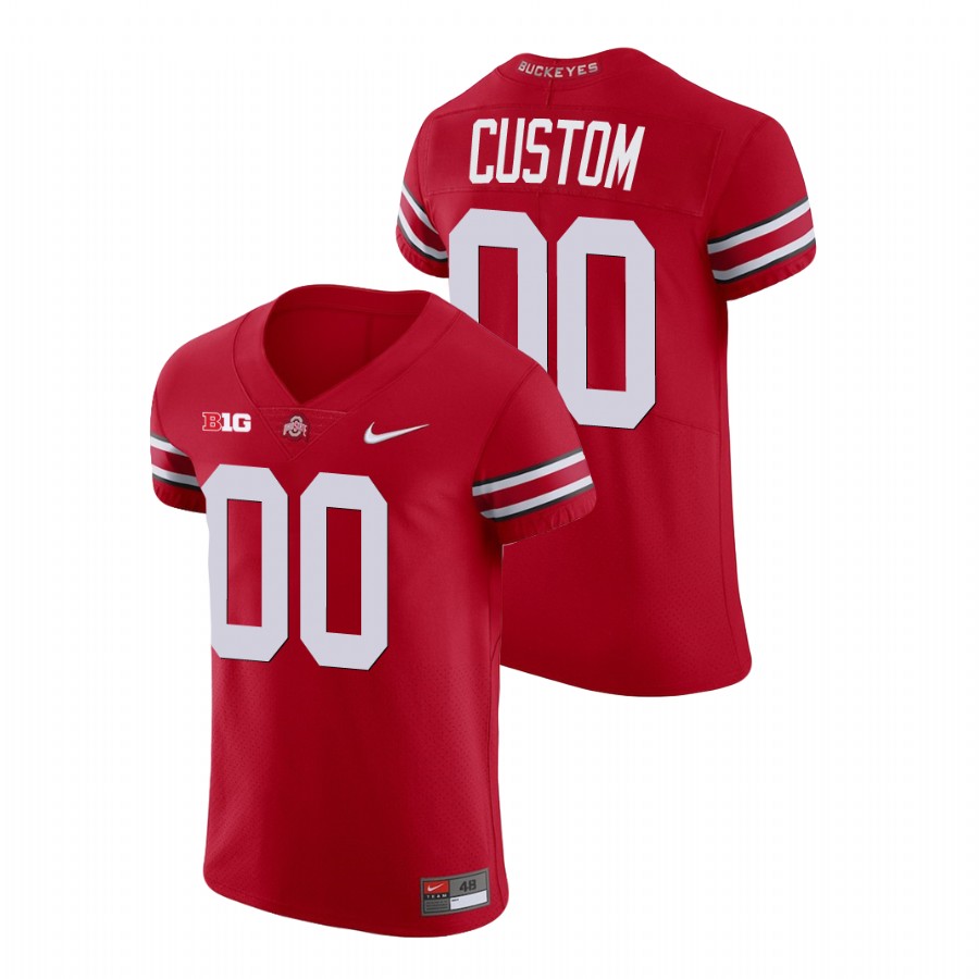 men's ohio state buckeyes custom scarlet college football v neck jersey