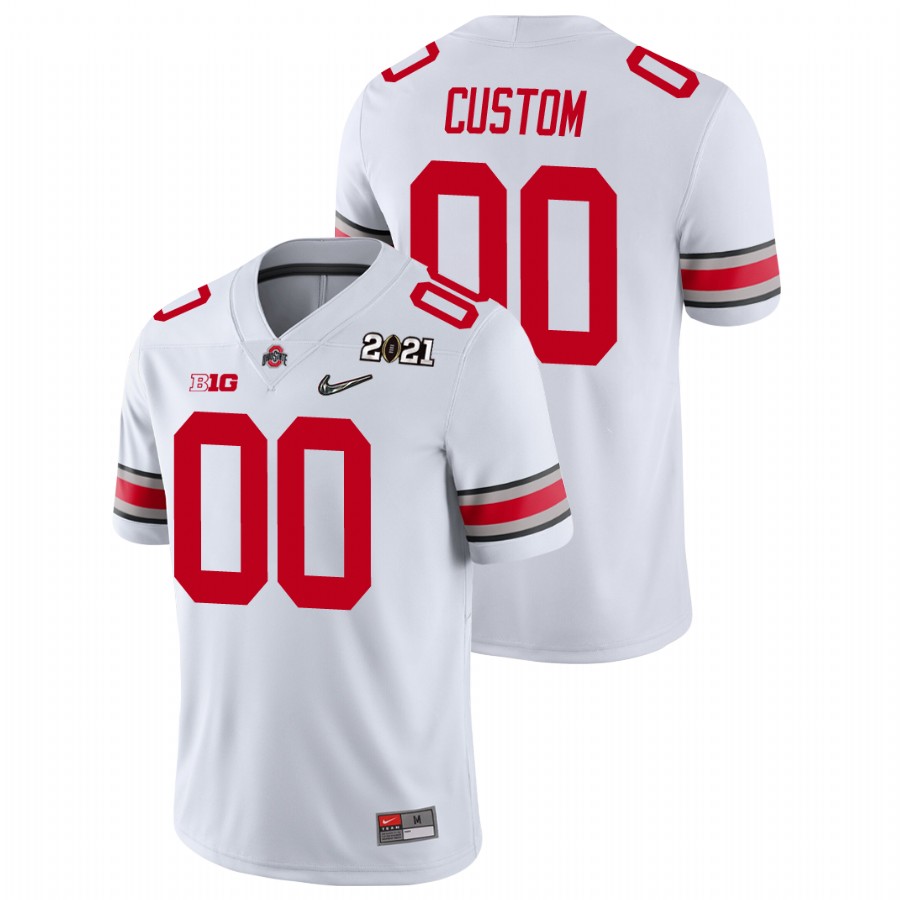 men's ohio state buckeyes custom white 2021 national championship jersey
