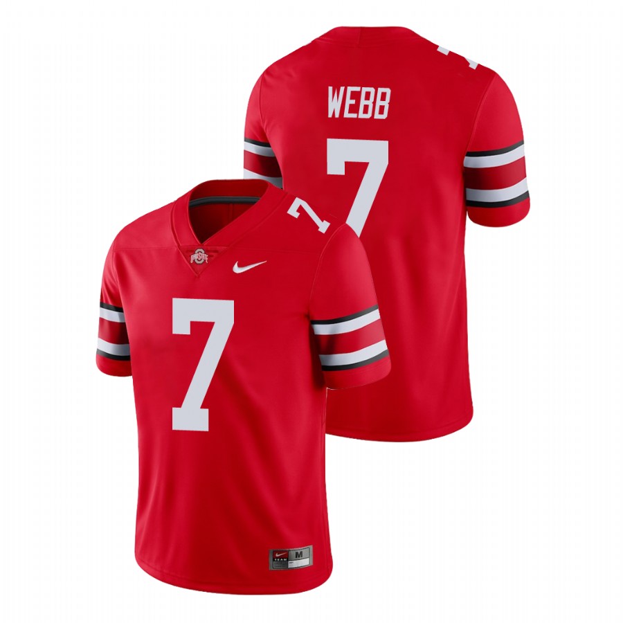 men's ohio state buckeyes damon webb scarlet college football game jersey