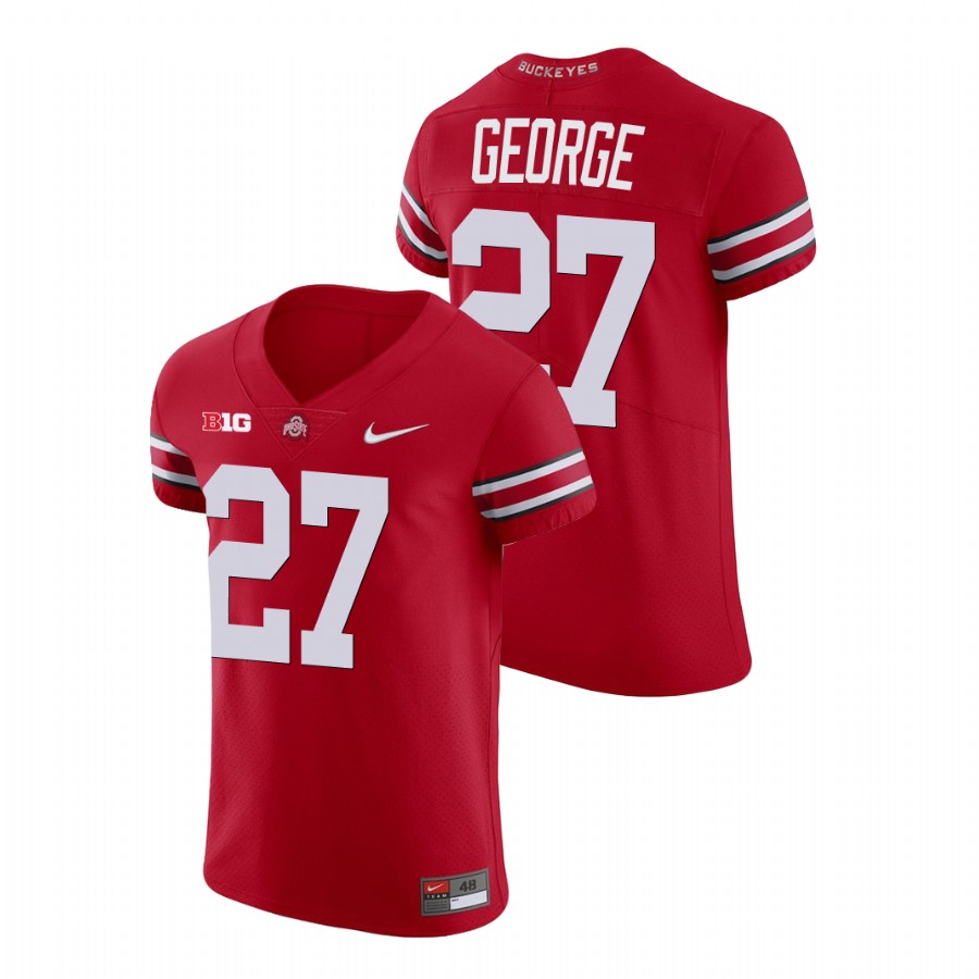 men's ohio state buckeyes eddie george scarlet college football v neck jersey