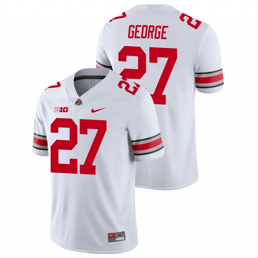 men's ohio state buckeyes eddie george white college football game jersey