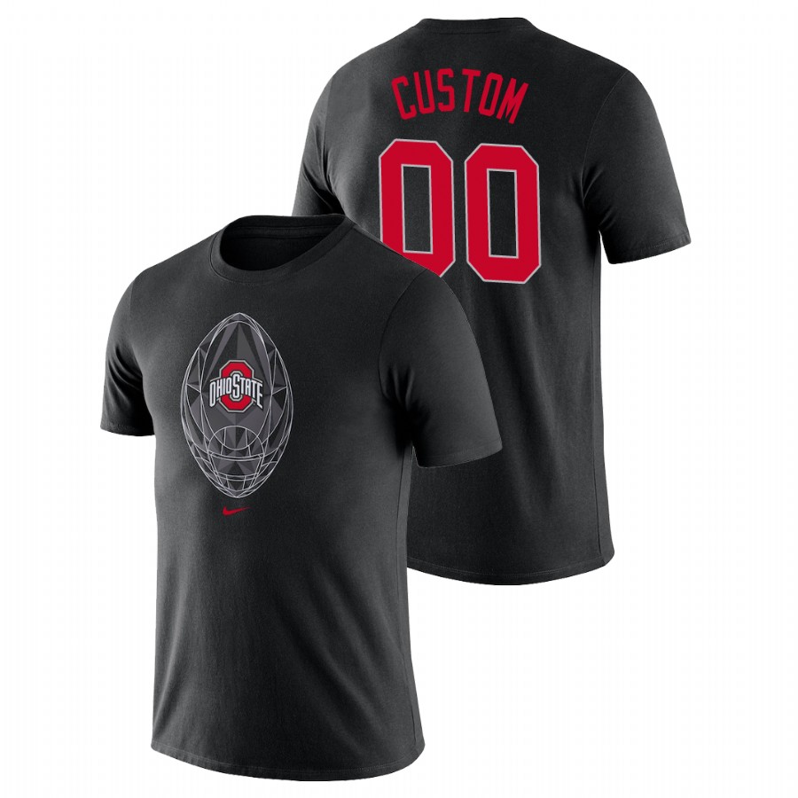 men's ohio state buckeyes football icon legend custom black t shirt