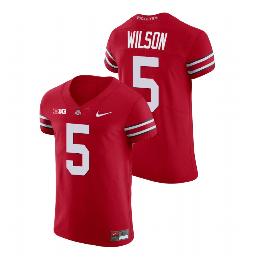 men's ohio state buckeyes garrett wilson scarlet college football v neck jersey