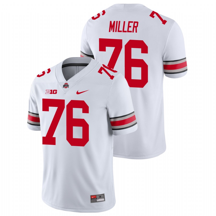 men's ohio state buckeyes harry miller football game white jersey