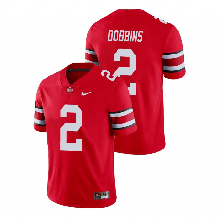 men's ohio state buckeyes j.k. dobbins scarlet college football game jersey