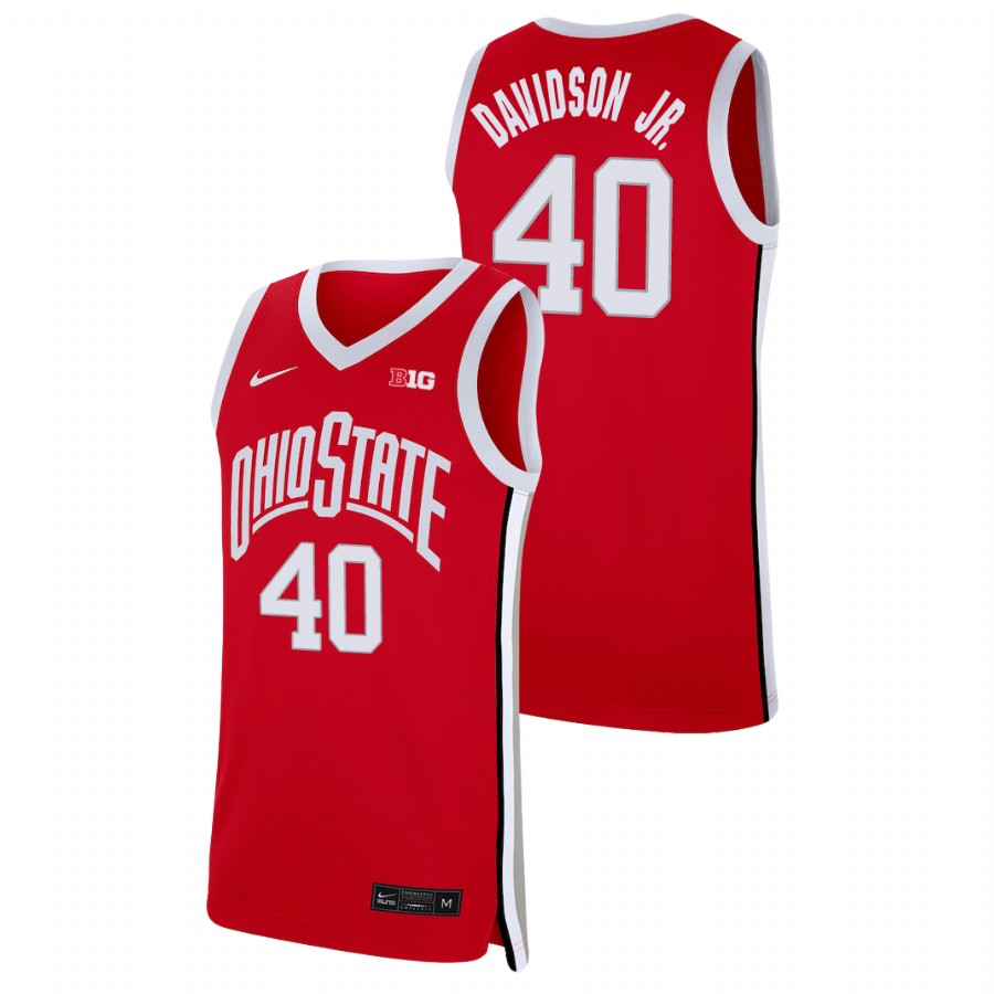 men's ohio state buckeyes jansen davidson jr. basketball replica scarlet jersey