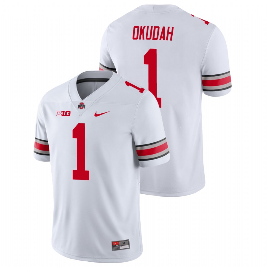 men's ohio state buckeyes jeff okudah white college football playoff game jersey
