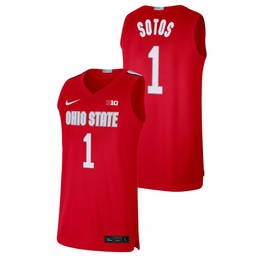 men's ohio state buckeyes jimmy sotos basketball alumni limited scarlet jersey