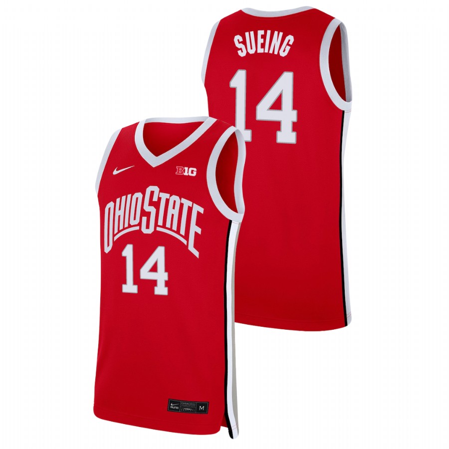 men's ohio state buckeyes justice sueing basketball replica scarlet jersey