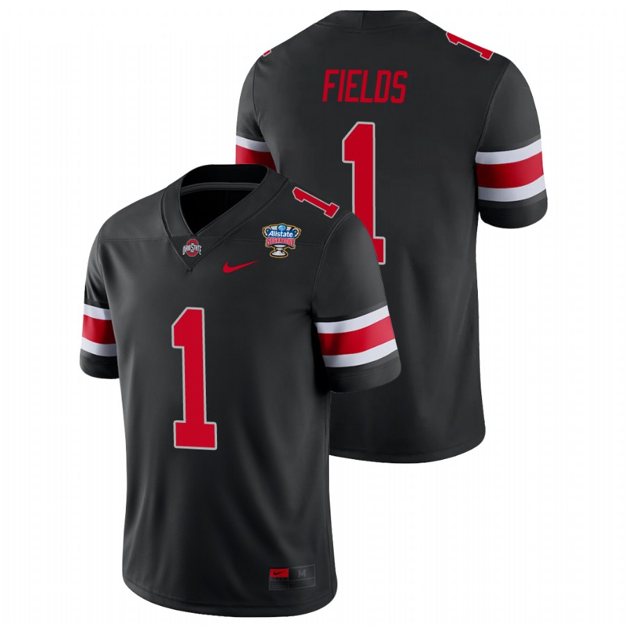 men's ohio state buckeyes justin fields black 2021 sugar bowl college football jersey