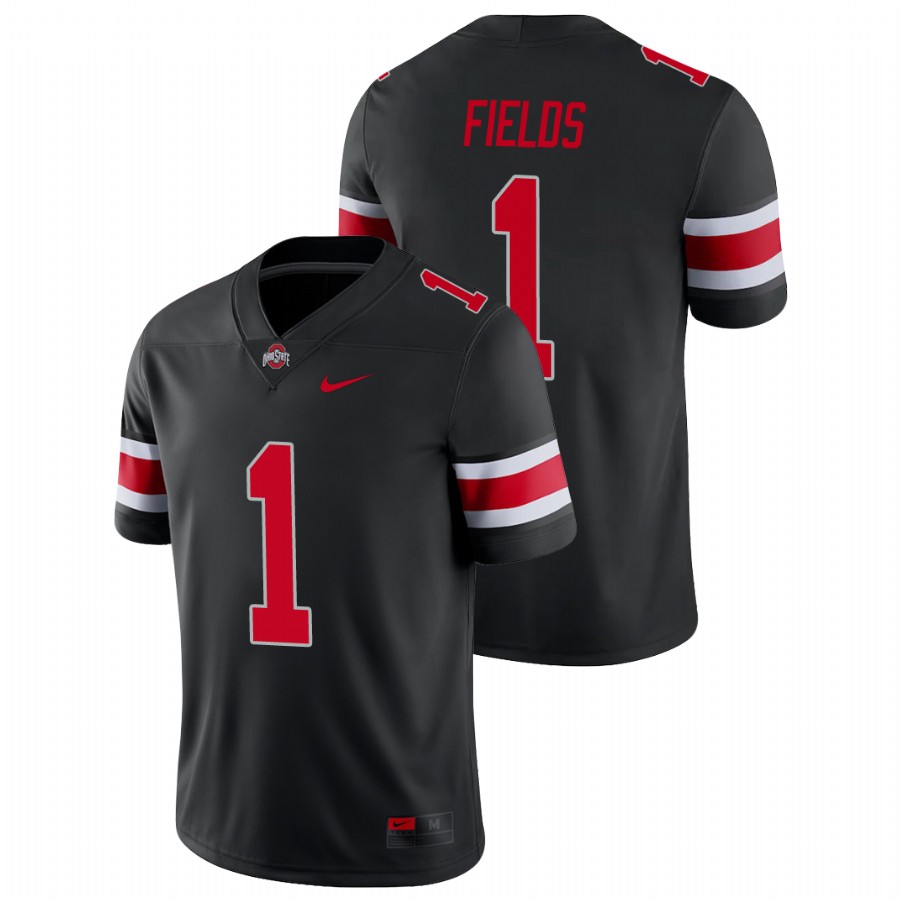 men's ohio state buckeyes justin fields black college football alternate game jersey
