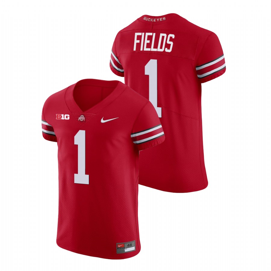 men's ohio state buckeyes justin fields scarlet college football v neck jersey