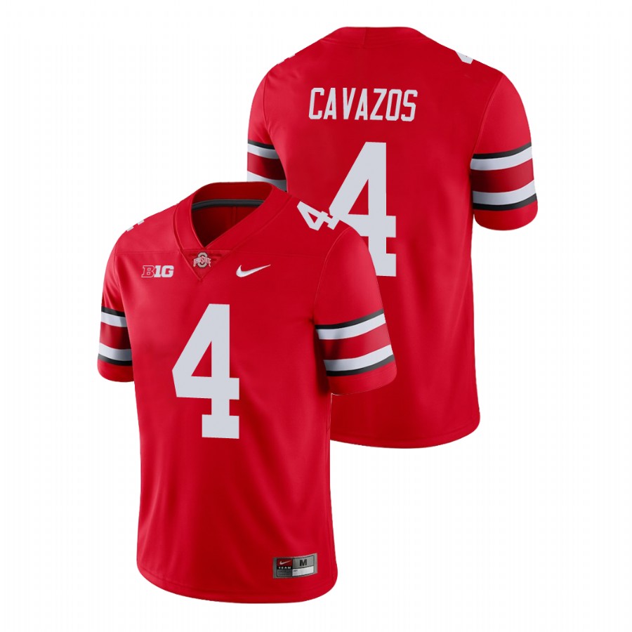 men's ohio state buckeyes lejond cavazos football game scarlet jersey