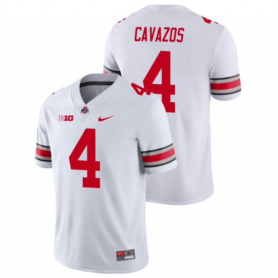 men's ohio state buckeyes lejond cavazos football game white jersey
