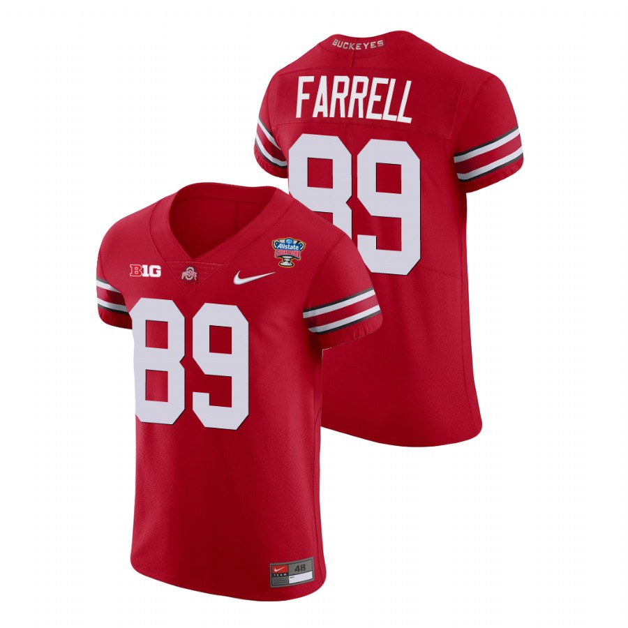 men's ohio state buckeyes luke farrell scarlet 2021 sugar bowl football jersey