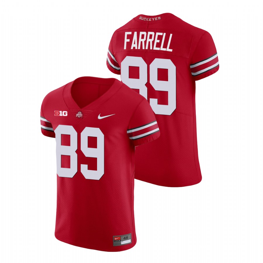 men's ohio state buckeyes luke farrell scarlet college football v neck jersey