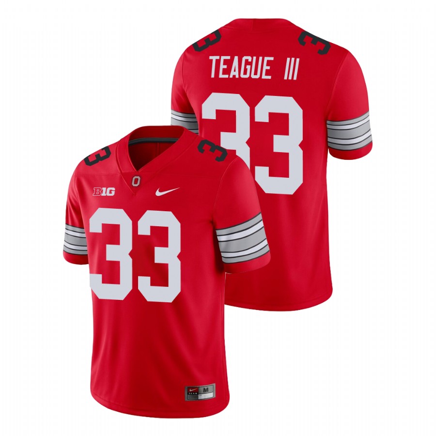 men's ohio state buckeyes master teague iii scarlet alumni football game player jersey