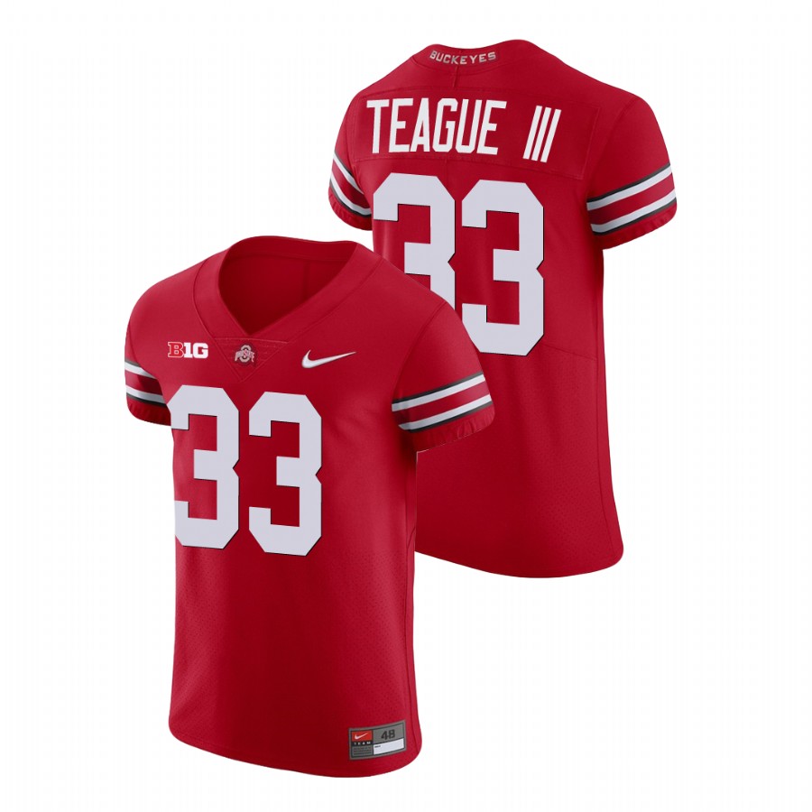 men's ohio state buckeyes master teague iii scarlet college football v neck jersey